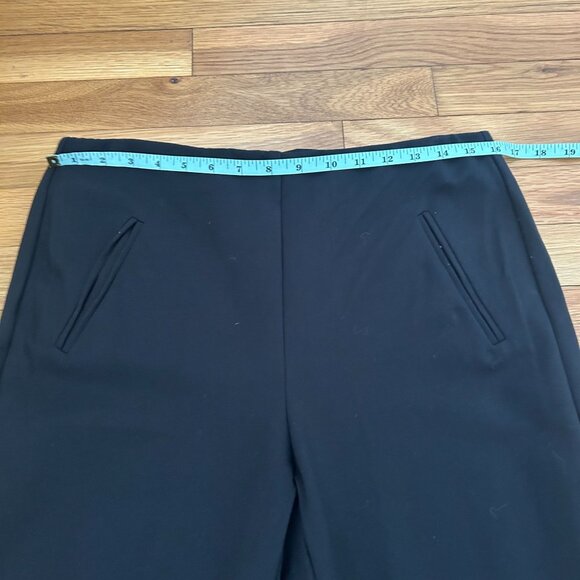 Chico's Black Slim-Fit Pants With Pearl Button Details On Cuffs Size M - Picture 5 of 10